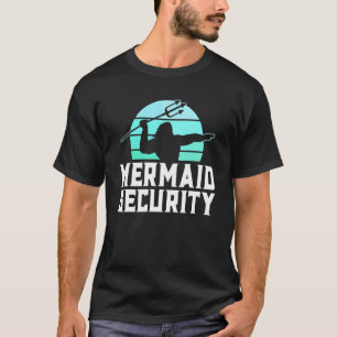 Mermaid Security Mens Boys Swimmer Dad Merdad Trid T-Shirt