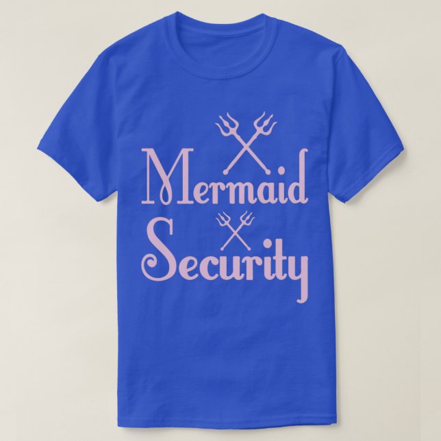 Mermaid Security Mermaid Birthday Party 4 T-Shirt (Design Front)