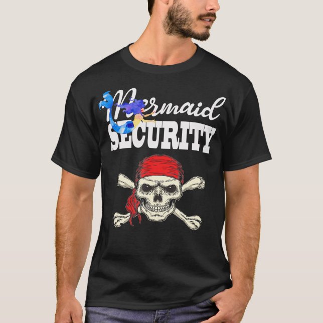 Mermaid Security Pirate Boys Pirates  Mermaids Par T-Shirt (Front)