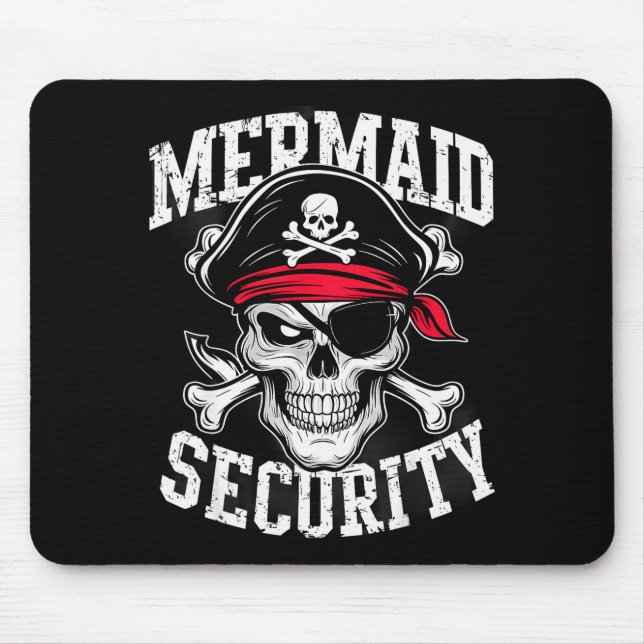 Mermaid Security Rate Dad Brother Halloween  Mouse Mat (Front)