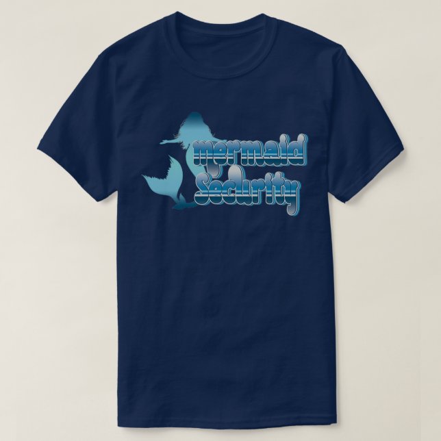 Mermaid Security Retro T-Shirt (Design Front)