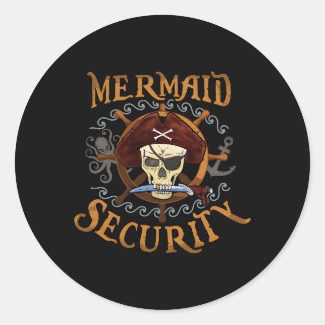 Mermaid Security Security Mermaid Mermaid Classic Round Sticker (Front)