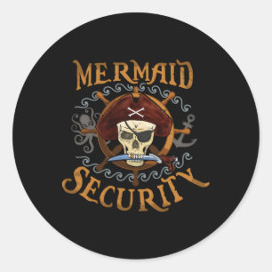 Mermaid Security Security Mermaid Mermaid Classic Round Sticker