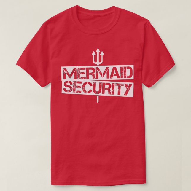 Mermaid Security Shirt Men Boys Swim Team Gift Swi (Design Front)