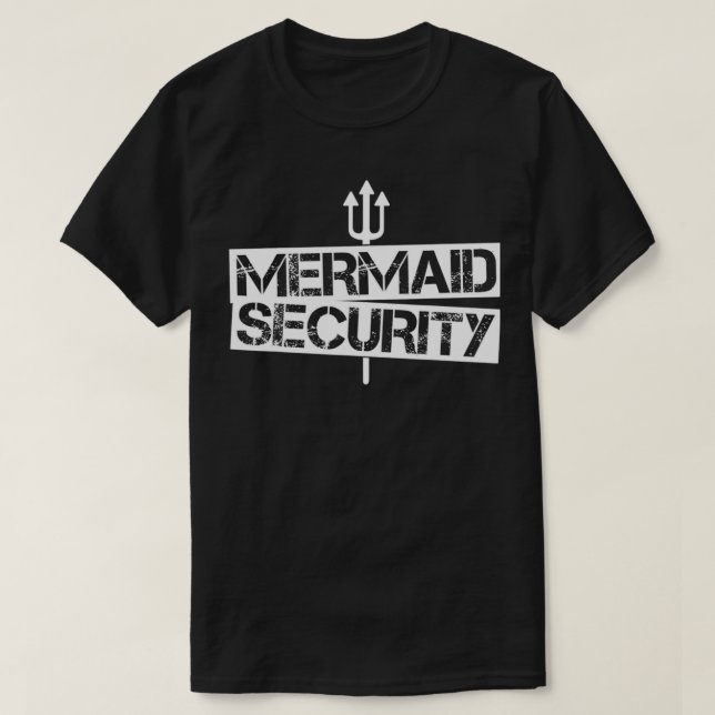 Mermaid Security Shirt Men Boys Swim Team Gift Swi (Design Front)