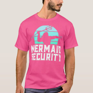 Mermaid Security Shirt Mens Boys Swimmer Dad Merda