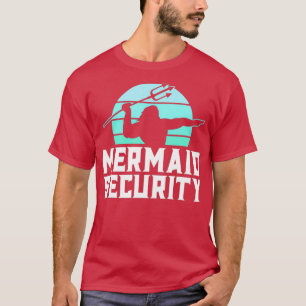 Mermaid Security Shirt Mens Boys Swimmer Dad Merda