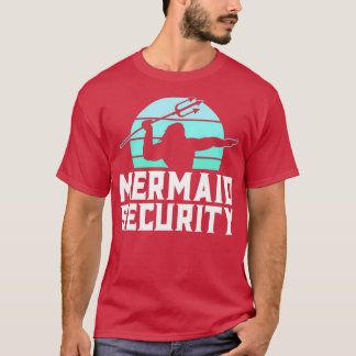 Mermaid Security Shirt Mens Boys Swimmer Dad Merda
