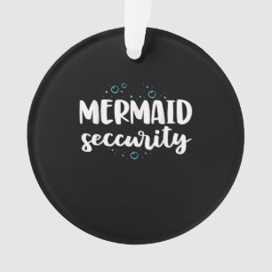 Mermaid Security Swim Team Women Swimmer Swimming Ornament