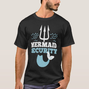 Mermaid Security Swimming Lifeguard Birthday T-Shirt