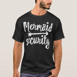 Mermaid Security T-Shirt Women Mum Wife Swimmer T-