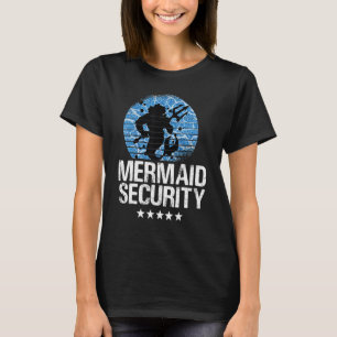 Mermaid Security Tees Mens Boys Swimmer Dad Merdad