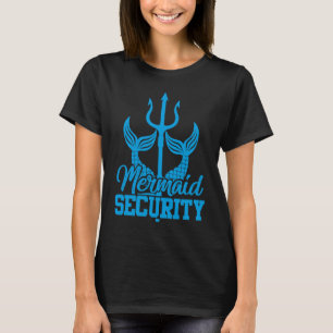 Mermaid security trident pool party for men T-Shirt
