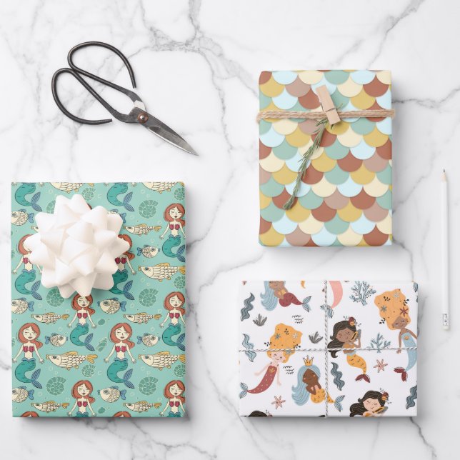 Mermaid Selection Two Wrapping Paper (Front)