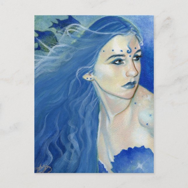 Mermaid Shades of Blue Postcard (Front)