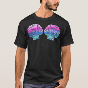 Mermaid Shell Bra Seashell Bra Birthday Party Gif T-Shirt