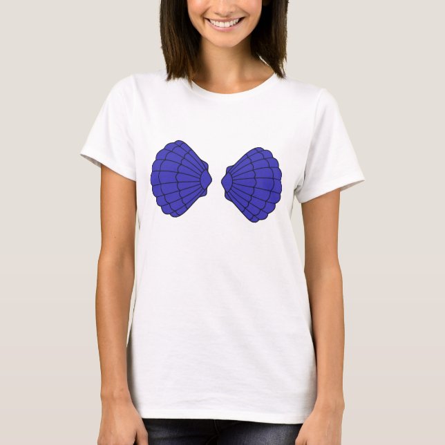 Mermaid Shells Blue T-Shirt (Front)