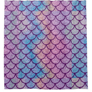 Mermaid Shimmer Scale Shower Curtain