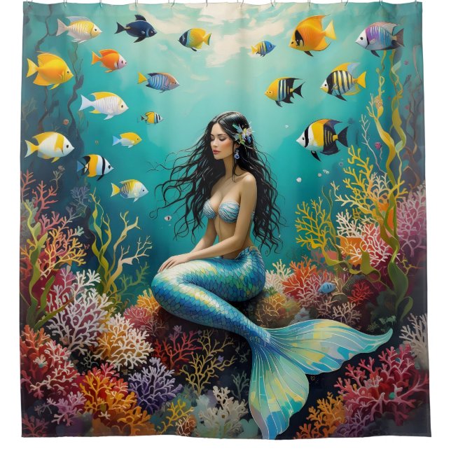 Mermaid Shower Curtain (Front)