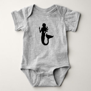 Mermaid silhouette baby bodysuit