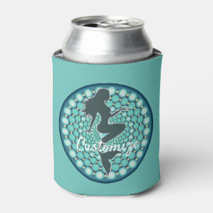Mermaid Silhouette in Bubbles Thunder_Cove Can Coo Can Cooler