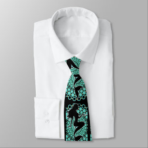 Mermaid Silhouette in Bubbles Thunder_Cove Tie