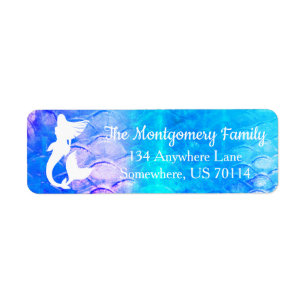 Mermaid Silhouette & Scales Family Name