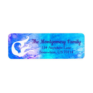 Mermaid Silhouette & Scales Family Name