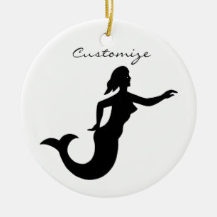 Mermaid Silhouette Thunder_Cove Ceramic Tree Decoration