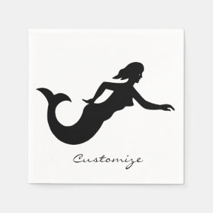 Mermaid Silhouette Thunder_Cove Napkin