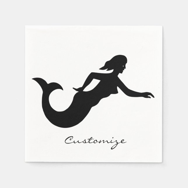 Mermaid Silhouette Thunder_Cove Napkin (Front)