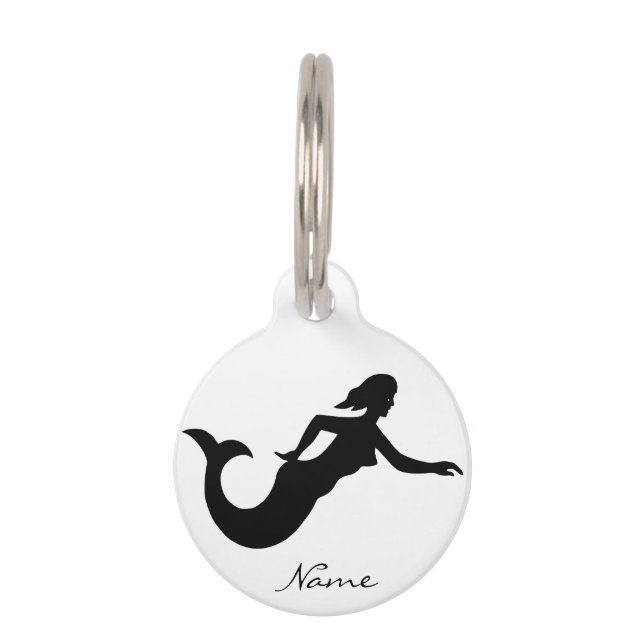 Mermaid Silhouette Thunder_Cove Pet Tag (Front)