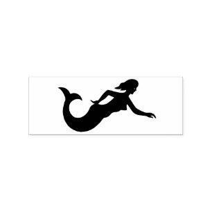 Mermaid Silhouette Thunder_Cove Rubber Stamp