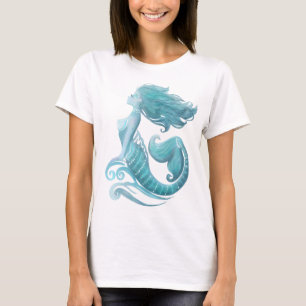 Mermaid silhouette watercolor stylish T-Shirt
