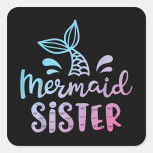 Mermaid Sister Square Sticker
