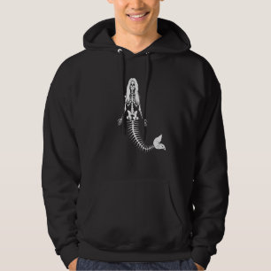 Mermaid Skeleton Halloween Spooky Scary Swimming Hoodie
