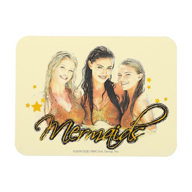 Mermaid Sketch Magnet (Horizontal)