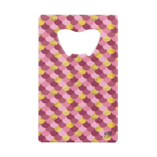 *~*  Mermaid Skin Faux Gold Foil Magenta Pink