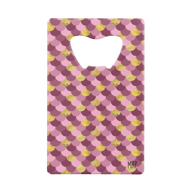 *~*  Mermaid Skin Faux Gold Foil Magenta Pink (Back)