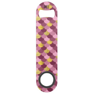 *~*  Mermaid Skin Gold Foil Magenta Pink