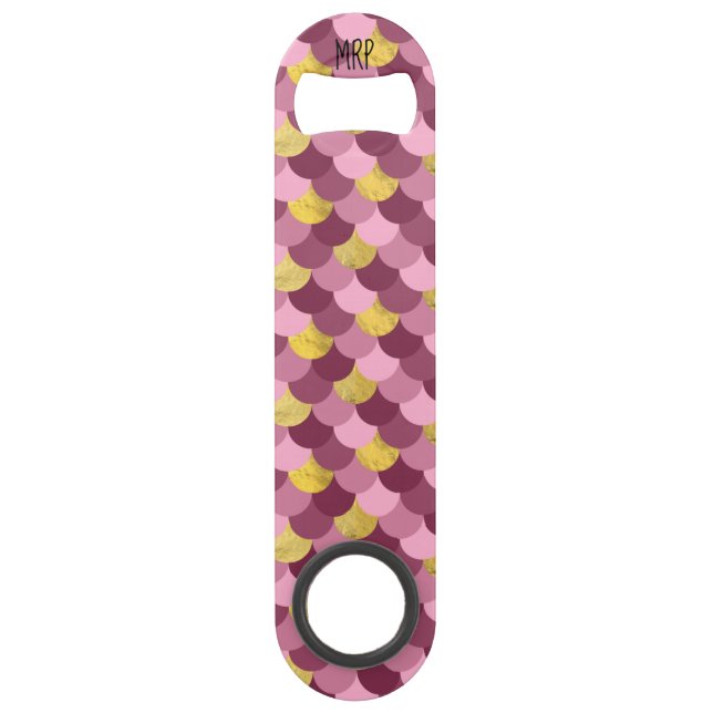 *~*  Mermaid Skin Gold Foil Magenta Pink (Back)