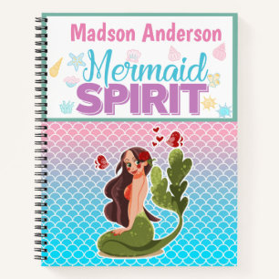 Mermaid Spirit Scales & Sea shells Custom Notebook