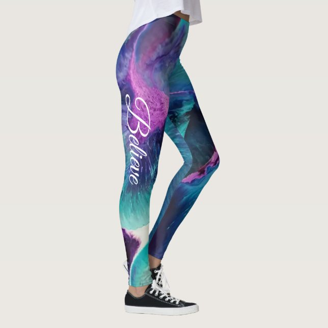 Mermaid Splash Abstract Leggings to Customize (Right)