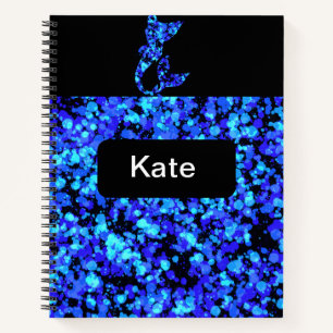Mermaid Splattered Paint Notebook