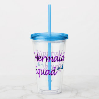 Mermaid Squad acrylic tumbler