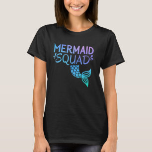 Mermaid Squad Birthday Kids Girl Women Matching Fa T-Shirt