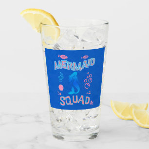 Mermaid Squad Birthday Party  Glass