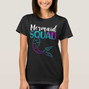 Mermaid Squad Clamshell Mermaid Tail Aqua Marine C T-Shirt