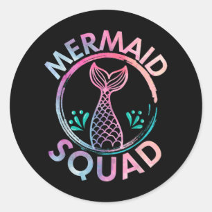 Mermaid Squad Classic Round Sticker