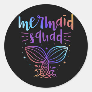 Mermaid Squad Classic Round Sticker